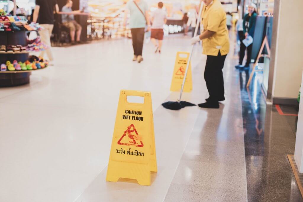 slip and fall inside a hotel area