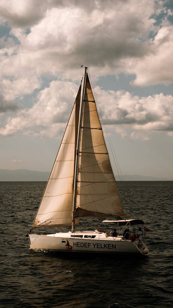 Sailboat Sailing on Sea